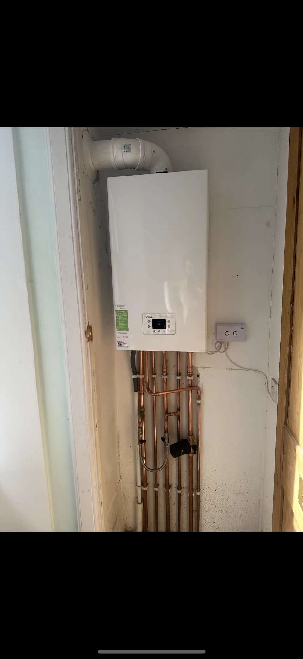 New boiler commissioned and tested for safety