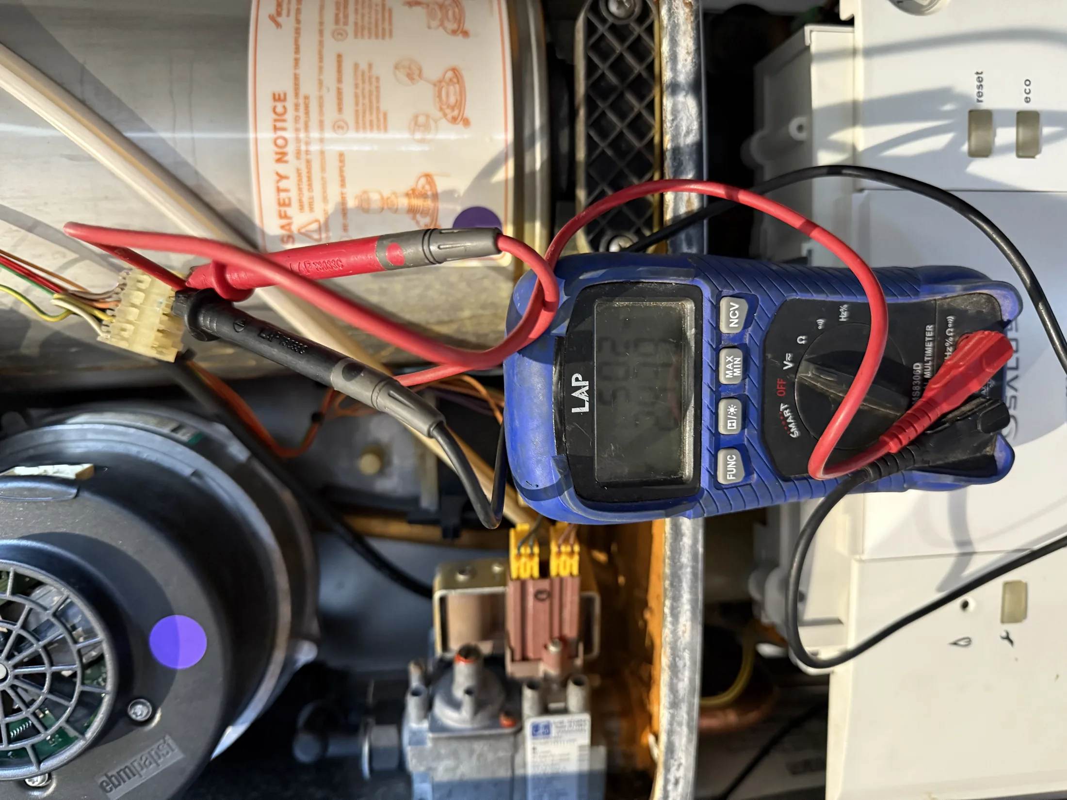 Boiler tested and signed off after repair