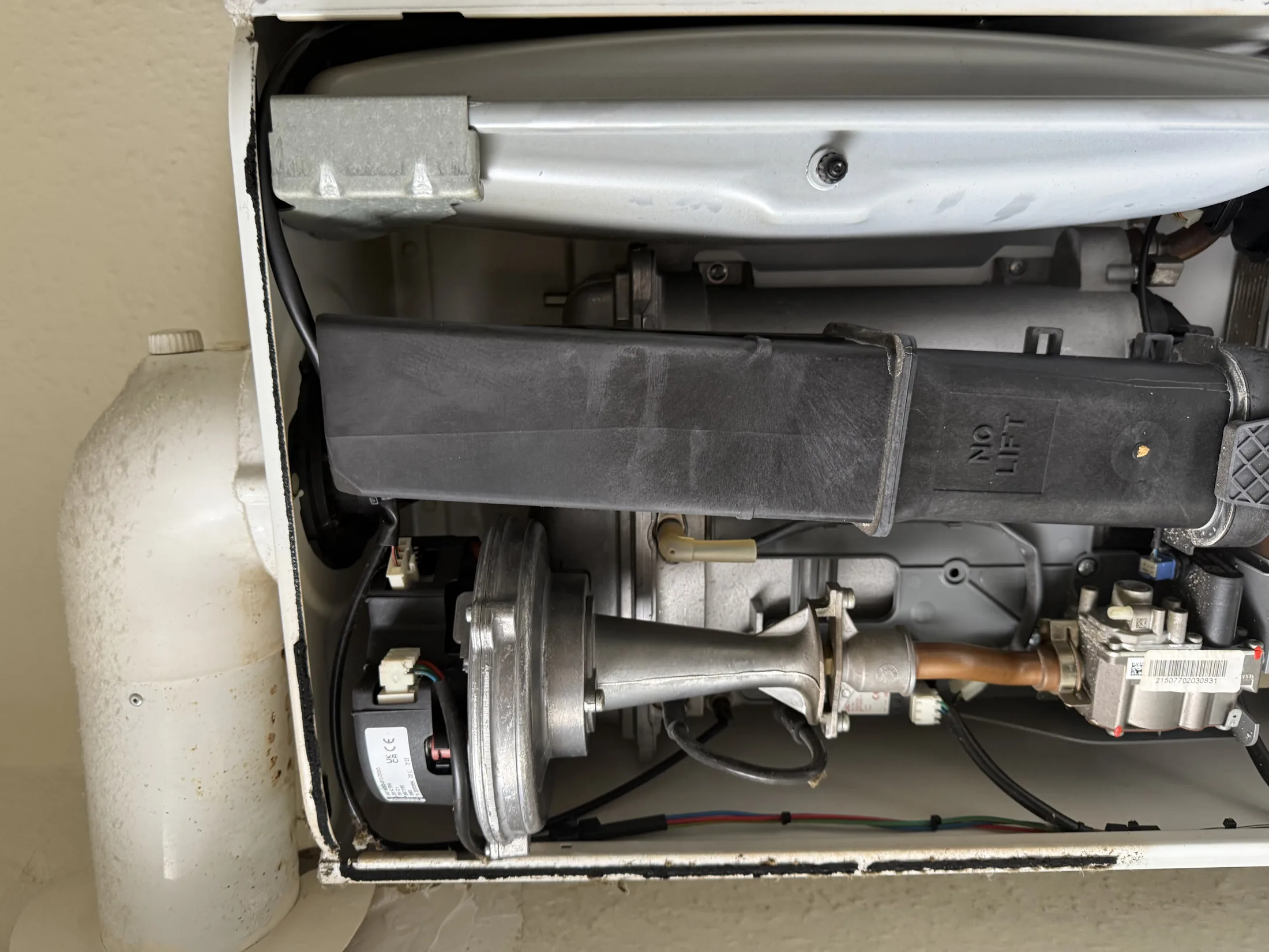 Boiler service heat exchanger inspection