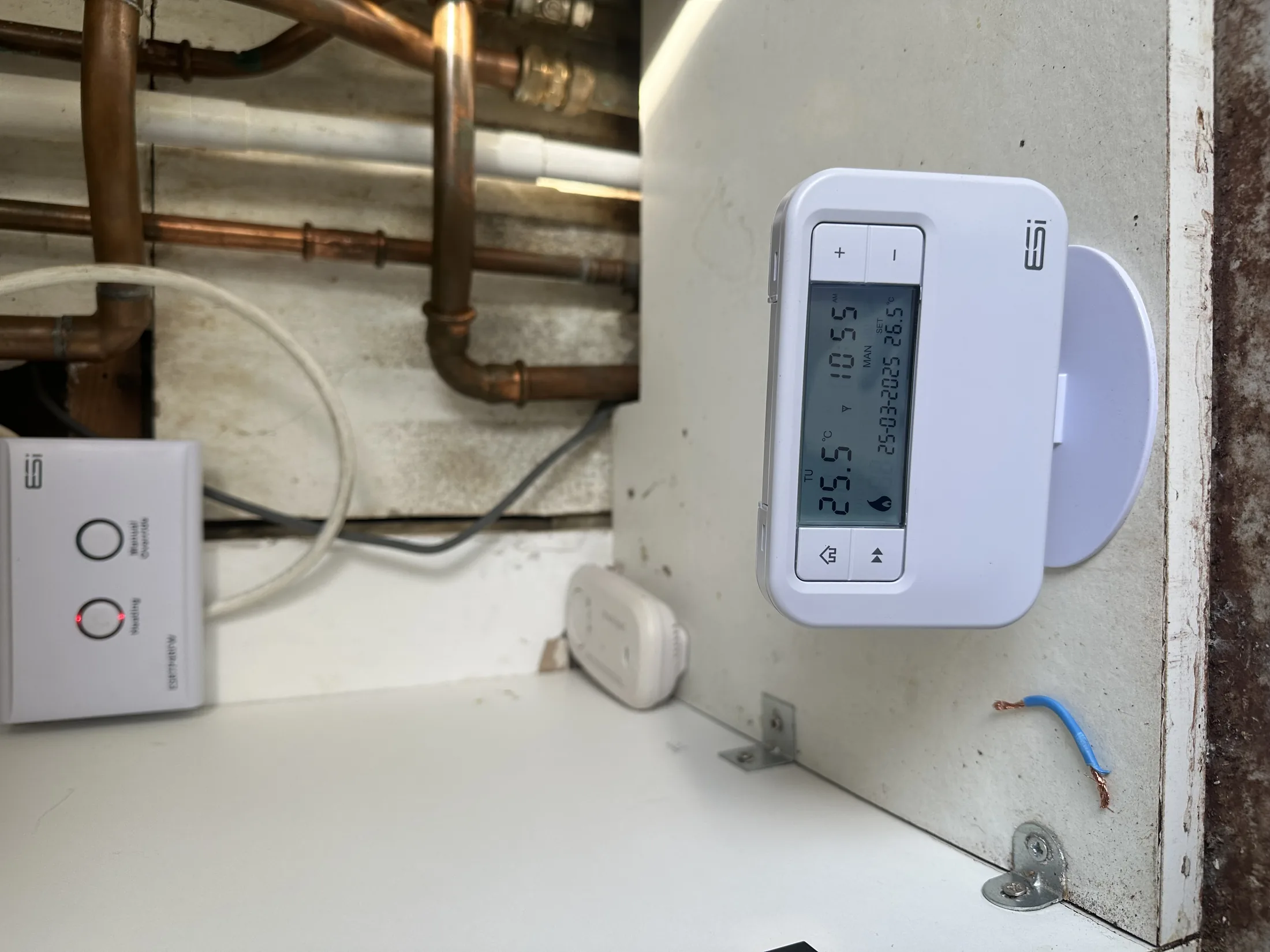 Google Nest thermostat installed in Glasgow home