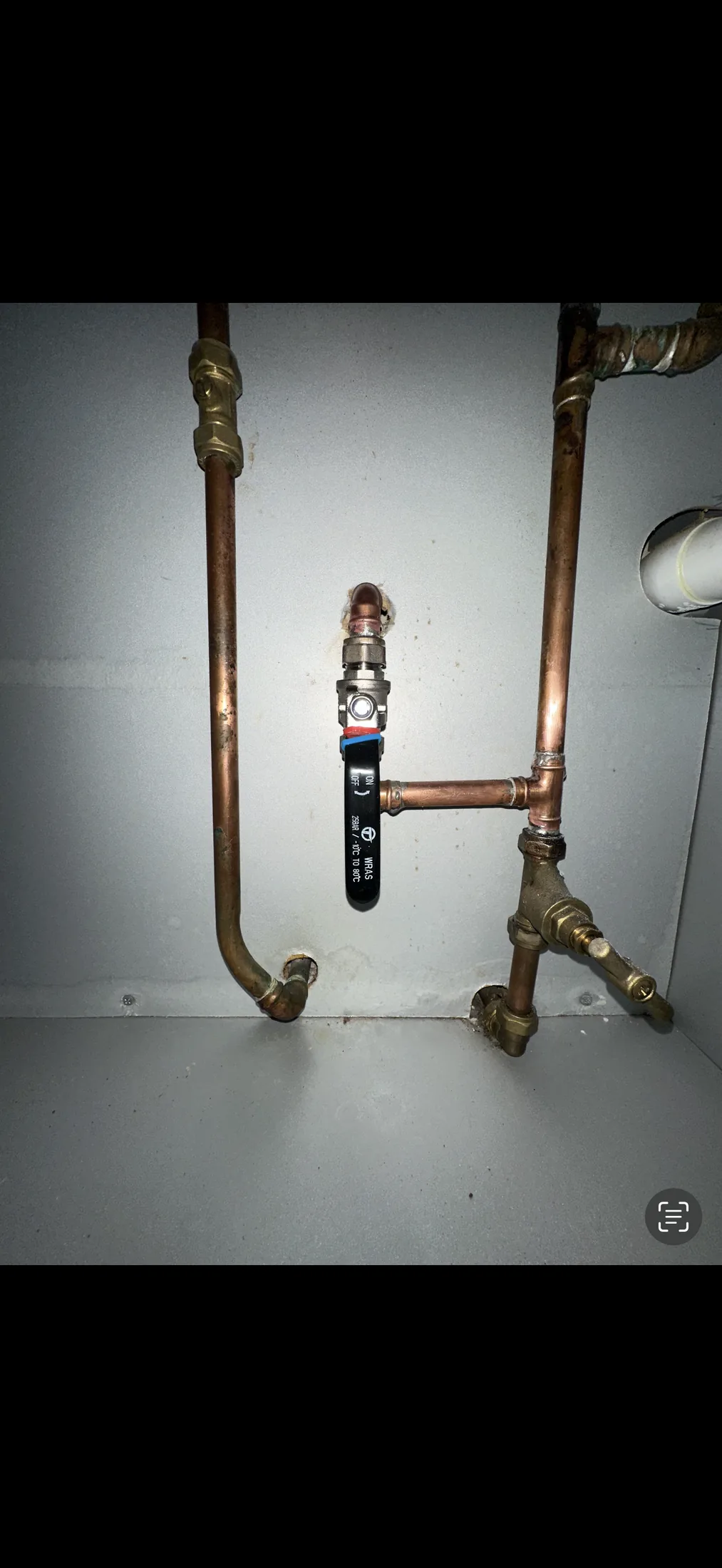 Outside tap installation