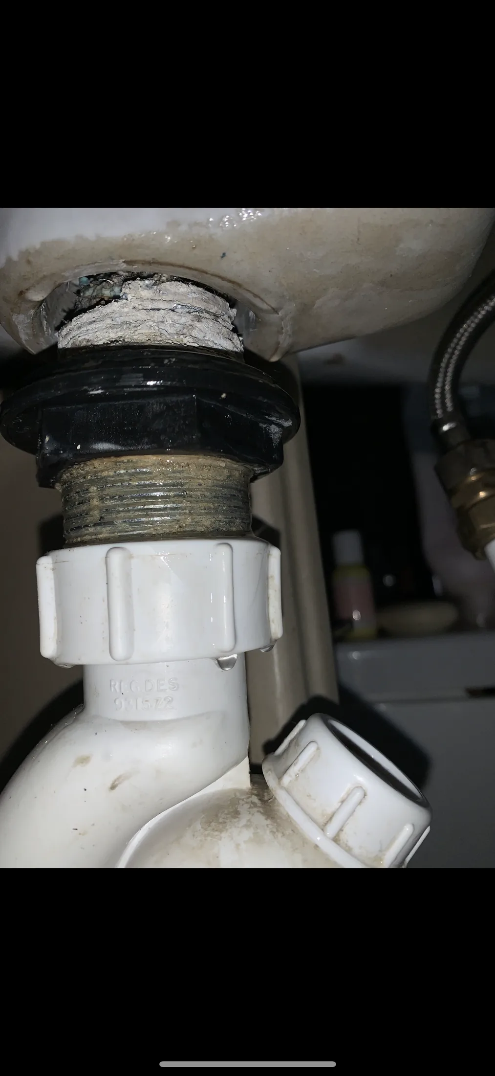 Bathroom basin and waste replaced